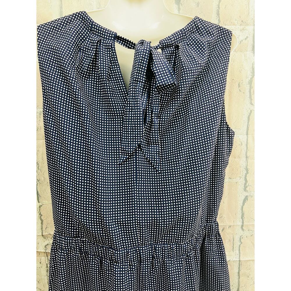 Ann Klein Womens Polka Dot Pleaded Midi Dress Size 12 100% Polyester - Picture 8 of 16